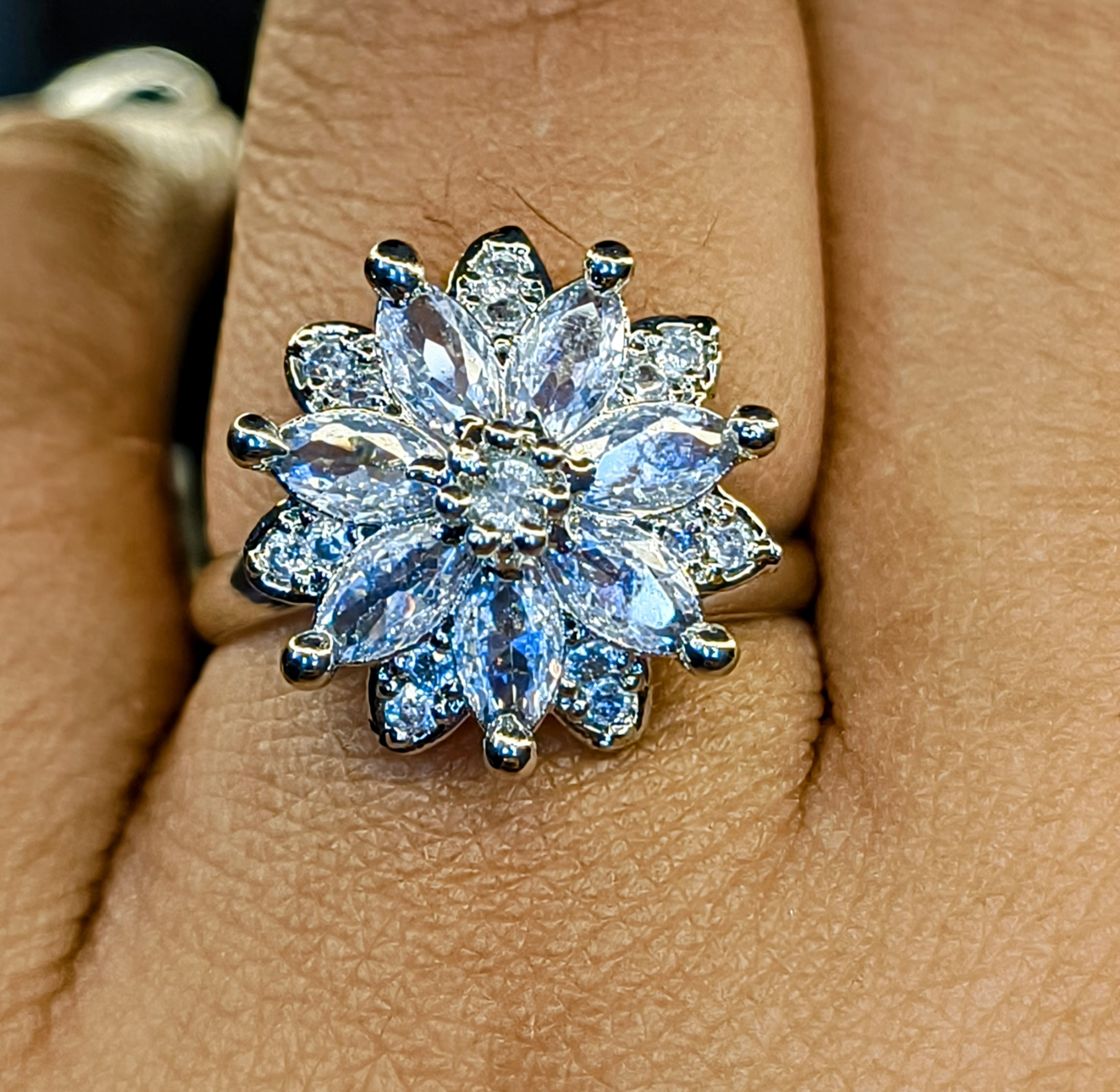 Sunflower  Diamond Ring