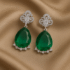 Zehra – Emerald Teardrop Earrings