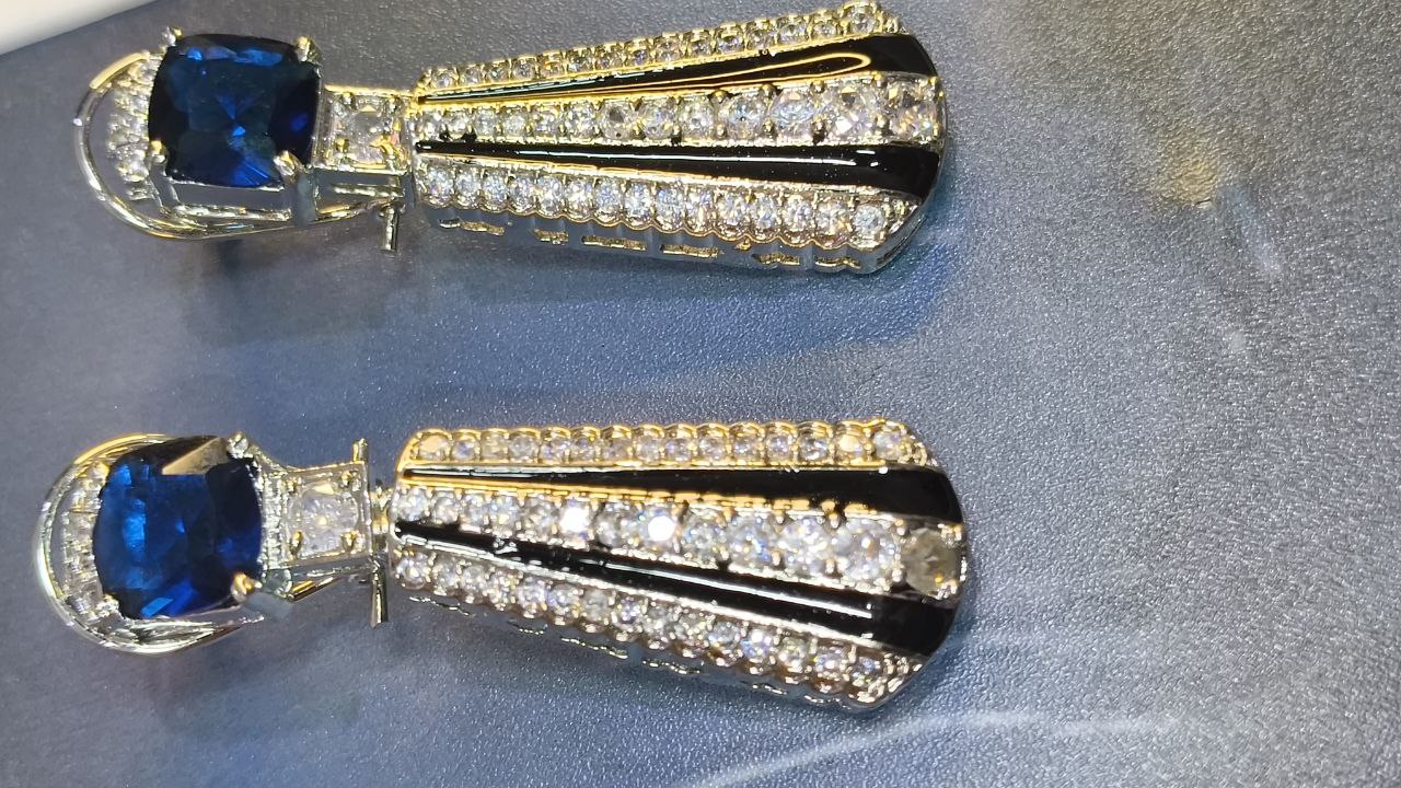 photo_6062327037177218093_y NoorDrop Sapphire Bling Earrings