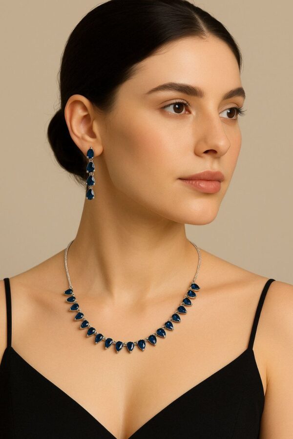 photo_6062327037177218120_y Deep Blue Elegance Necklace & Earrings Set