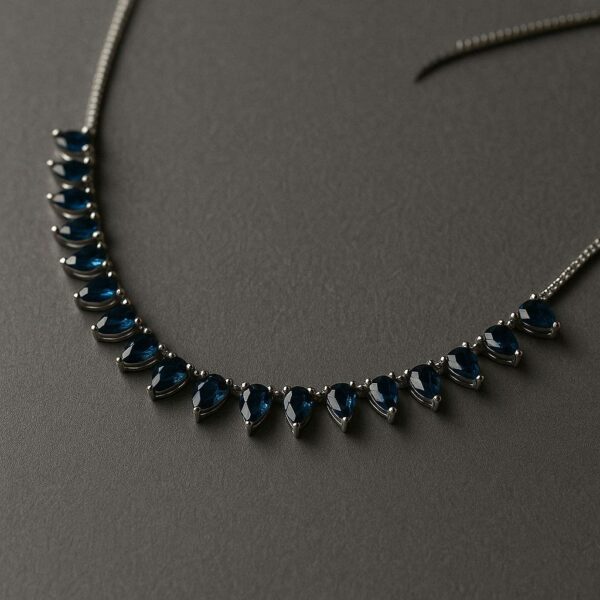 photo_6062327037177218121_y Deep Blue Elegance Necklace & Earrings Set