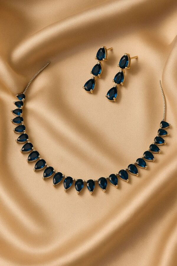 photo_6062327037177218122_y Deep Blue Elegance Necklace & Earrings Set