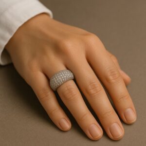 Celeste Dome Ring – Sparkle in Every Curve